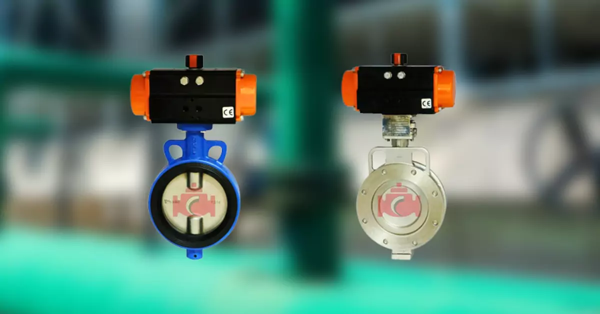 Actuated Pneumatic Butterfly Valve